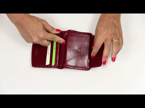 Burgundy Gianni Conti Wallet 408035, natural leather – view 3