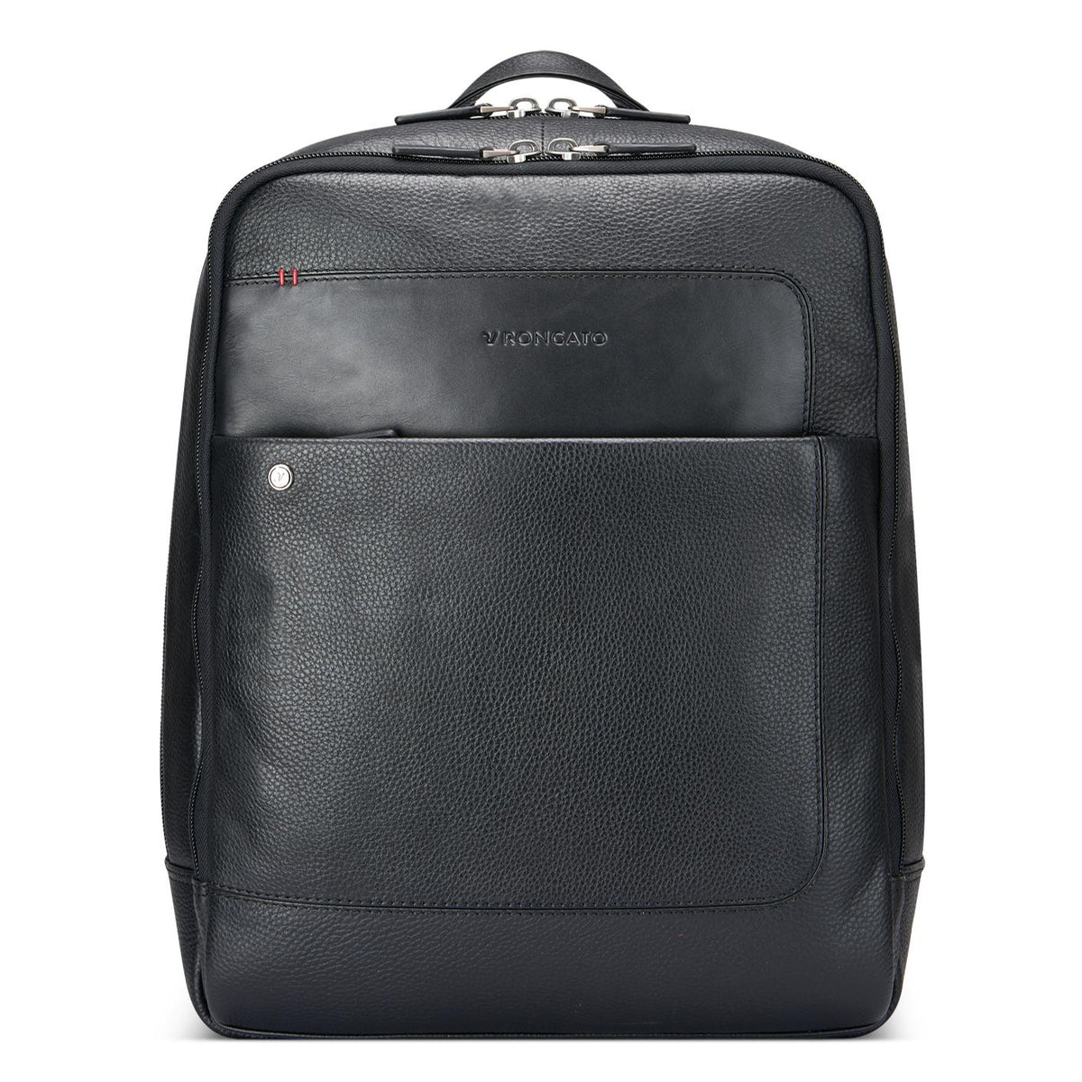 Black Roncato Alaska 15.6" Laptop Backpack, natural leather