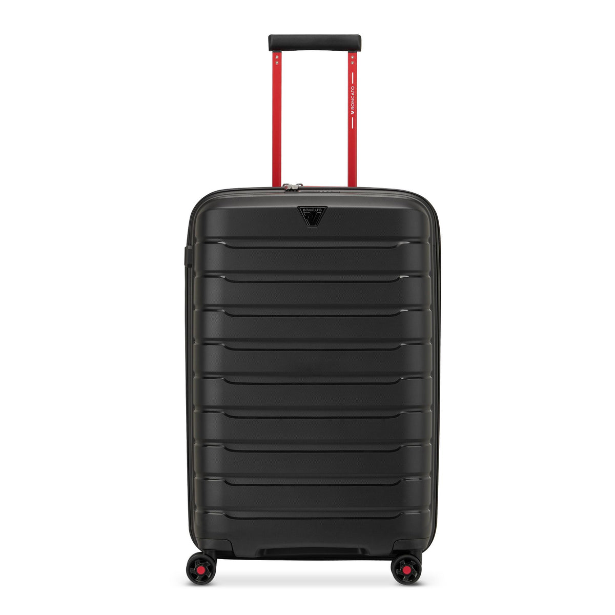 Black Roncato B-flying Move medium expandable spinner 68 cm, hardside luggage polypropylene
