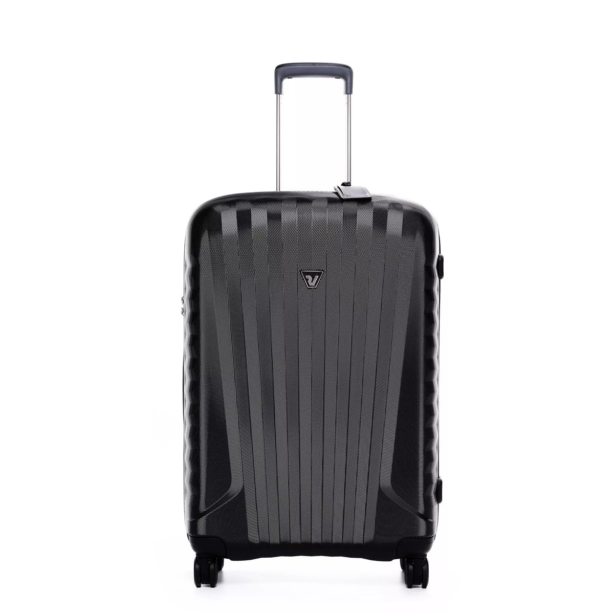Black Roncato E-Lite Medium Trolley, hardside luggage polycarbonate