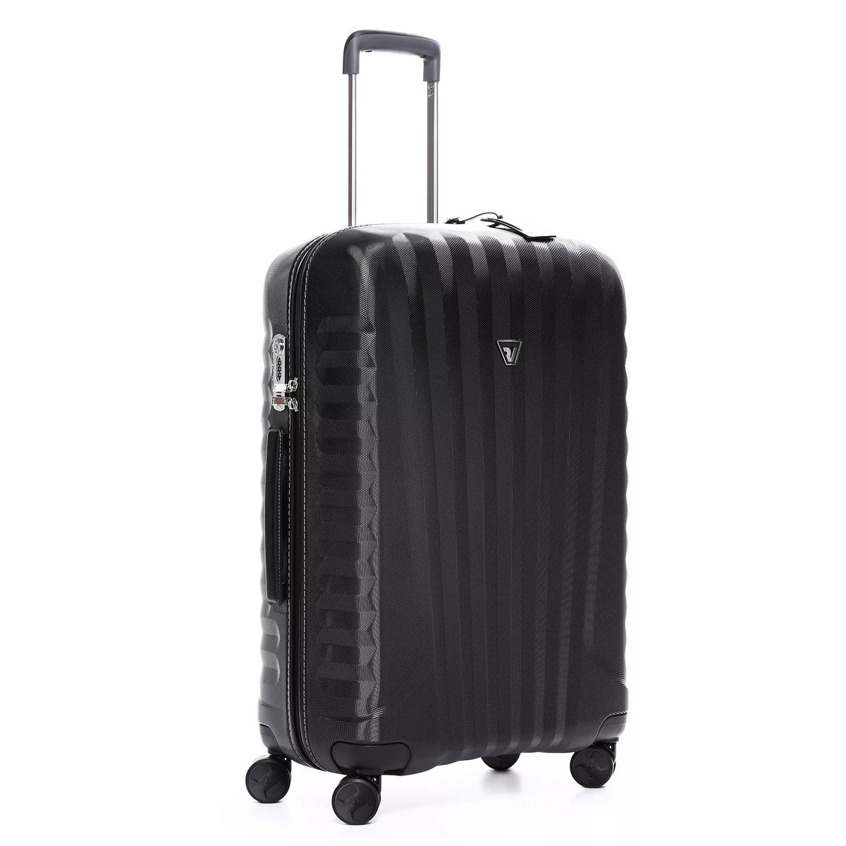 Black Roncato E-Lite Medium Trolley, hardside luggage polycarbonate – view 9