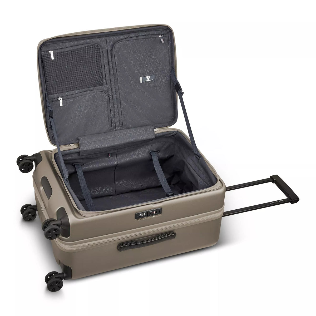 Grey Roncato FLORENCE Medium spinner, hardside luggage polycarbonate – view 3