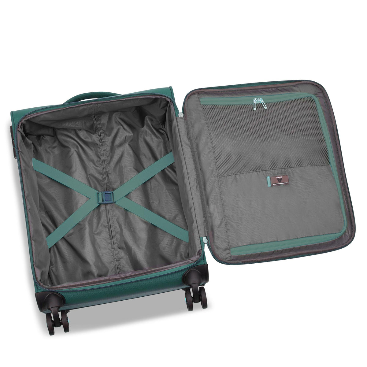 Green Roncato Lite Soft Cabin Trolley 4w 55x40x20 Cm, softside luggage – view 3