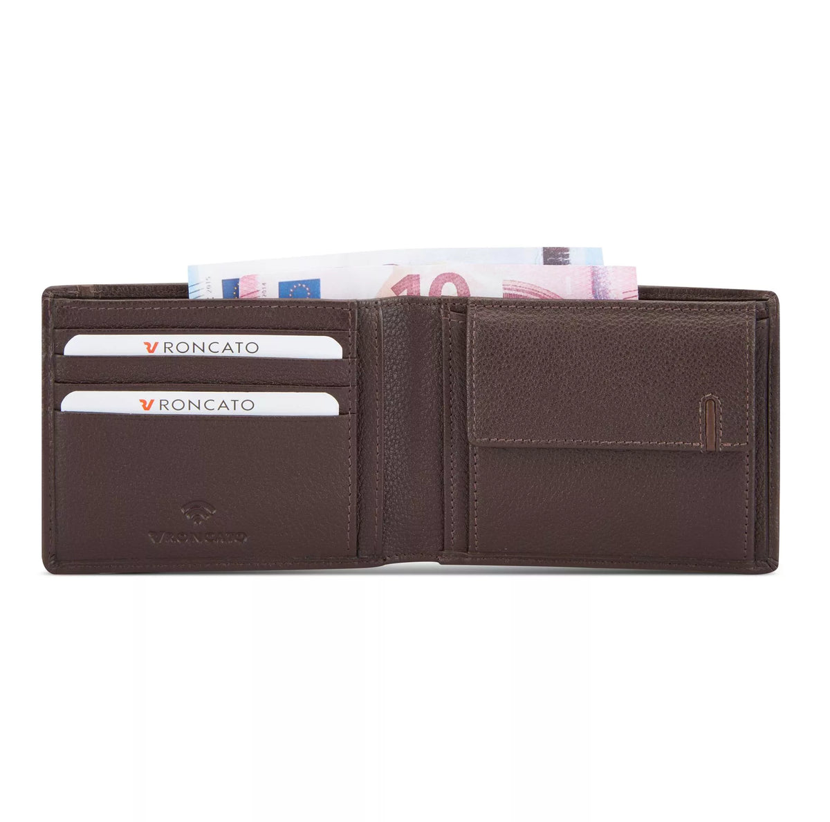 Brown Roncato LIVERPOOL Men's wallet, natural leather – view 3