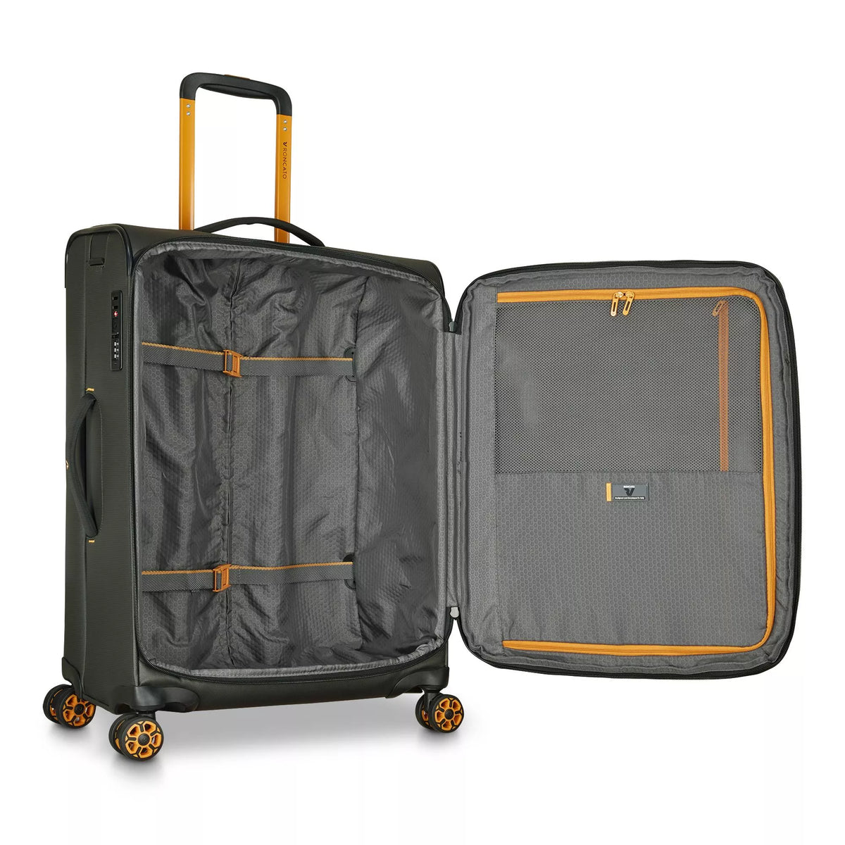 Green Roncato NORWAY Medium Spinner, softside luggage polyester – view 5
