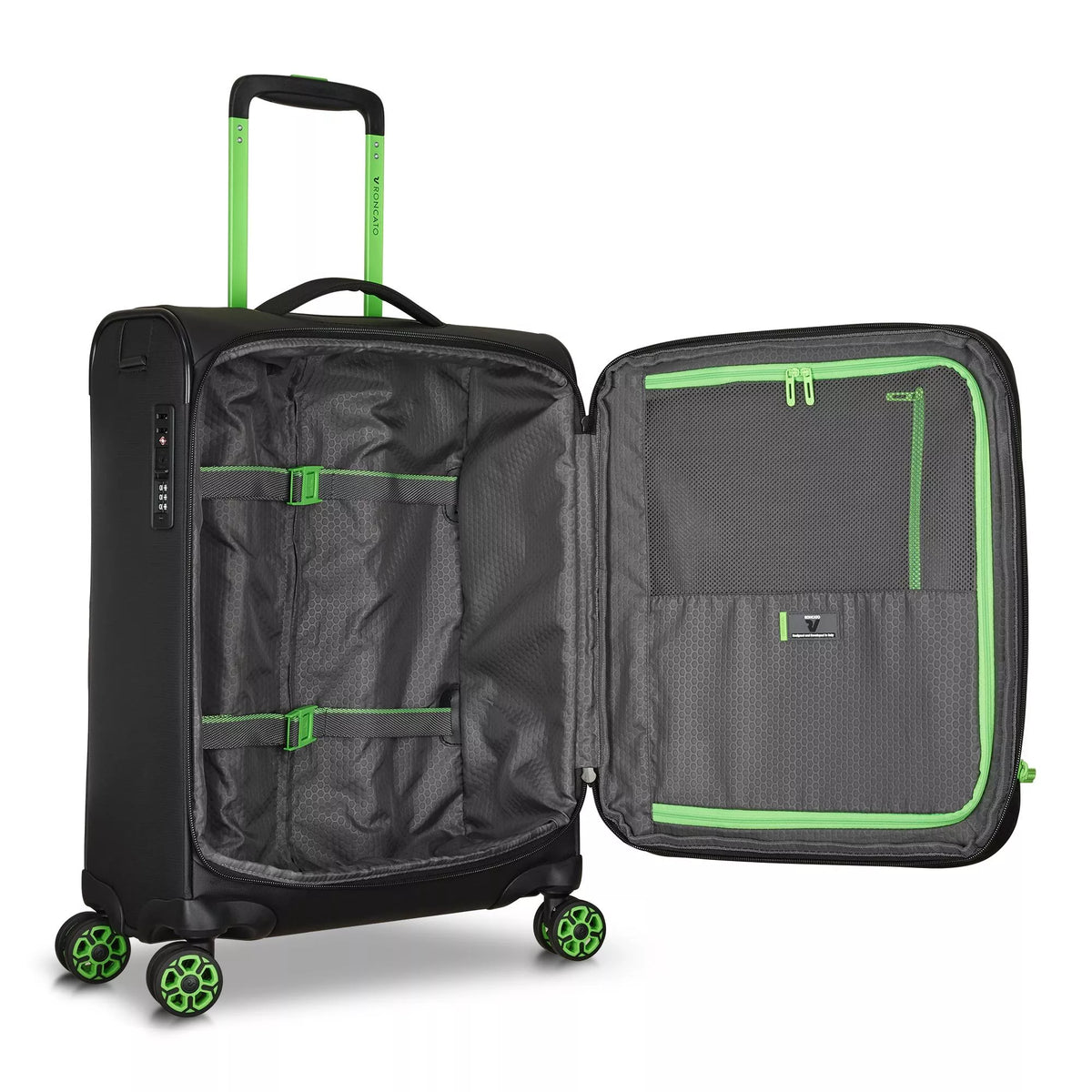 Black Roncato NORWAY Trolley, softside luggage polyester – view 5