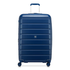 Navy Roncato Relife Large Spinner Expandable 78 Cm With Detachable Wheels, hardside luggage