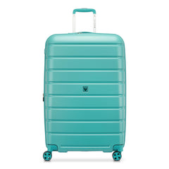 Green Roncato Relife Large Spinner Expandable 78 Cm With Detachable Wheels, hardside luggage