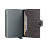 Grey Secrid Miniwallet Optical Grey Yellow, natural leather – view 3