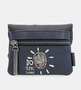 Energy navy blue wallet with flap
