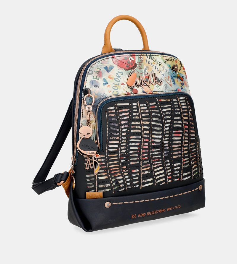 Nature Pachamama printed backpack for walking