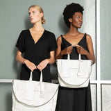 White Abro Chessboard Shopper, tote natural leather – view 11