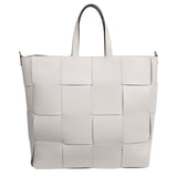White Abro Chessboard Shopper, tote natural leather – view 6
