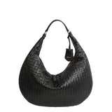 Black Abro Nana Shoulder Bag, natural leather