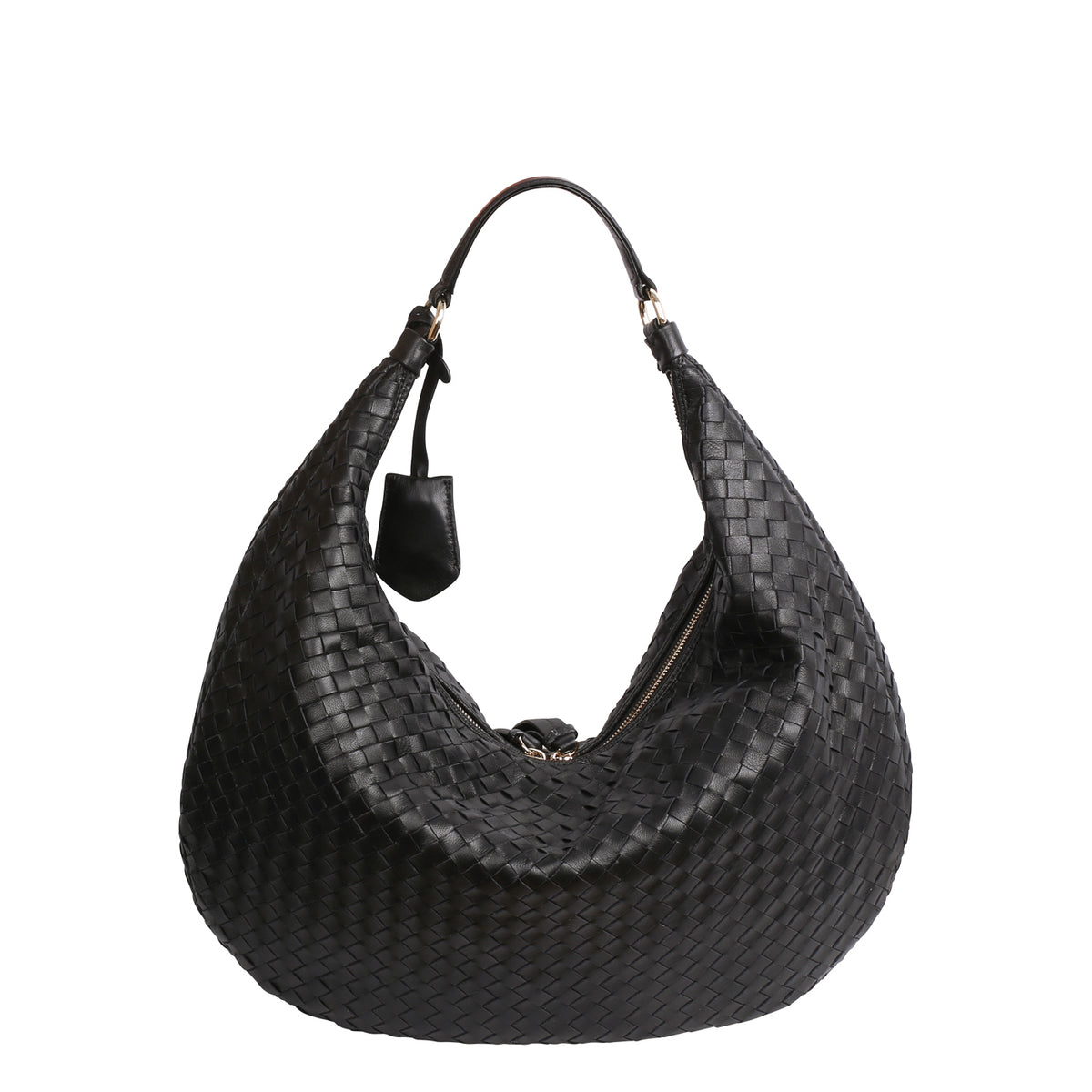 Black Abro Nana Shoulder Bag, natural leather – view 4