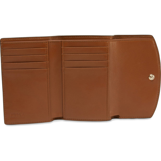 Navy Furla Primula M Compact Wallet, natural leather – view 3