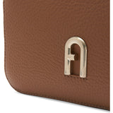 Brown Furla Primula Mini Crossbody Webbing Strap, natural leather – view 3