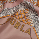 Pink Furla Tortona Carre' 90x90, scarf silk