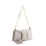 White Gironacci Clutch 2390, natural leather – view 3