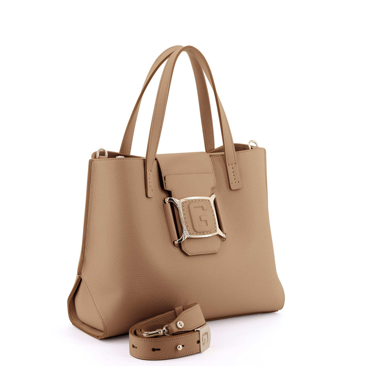 Camel Gironacci L Tote bag 2394, natural leather