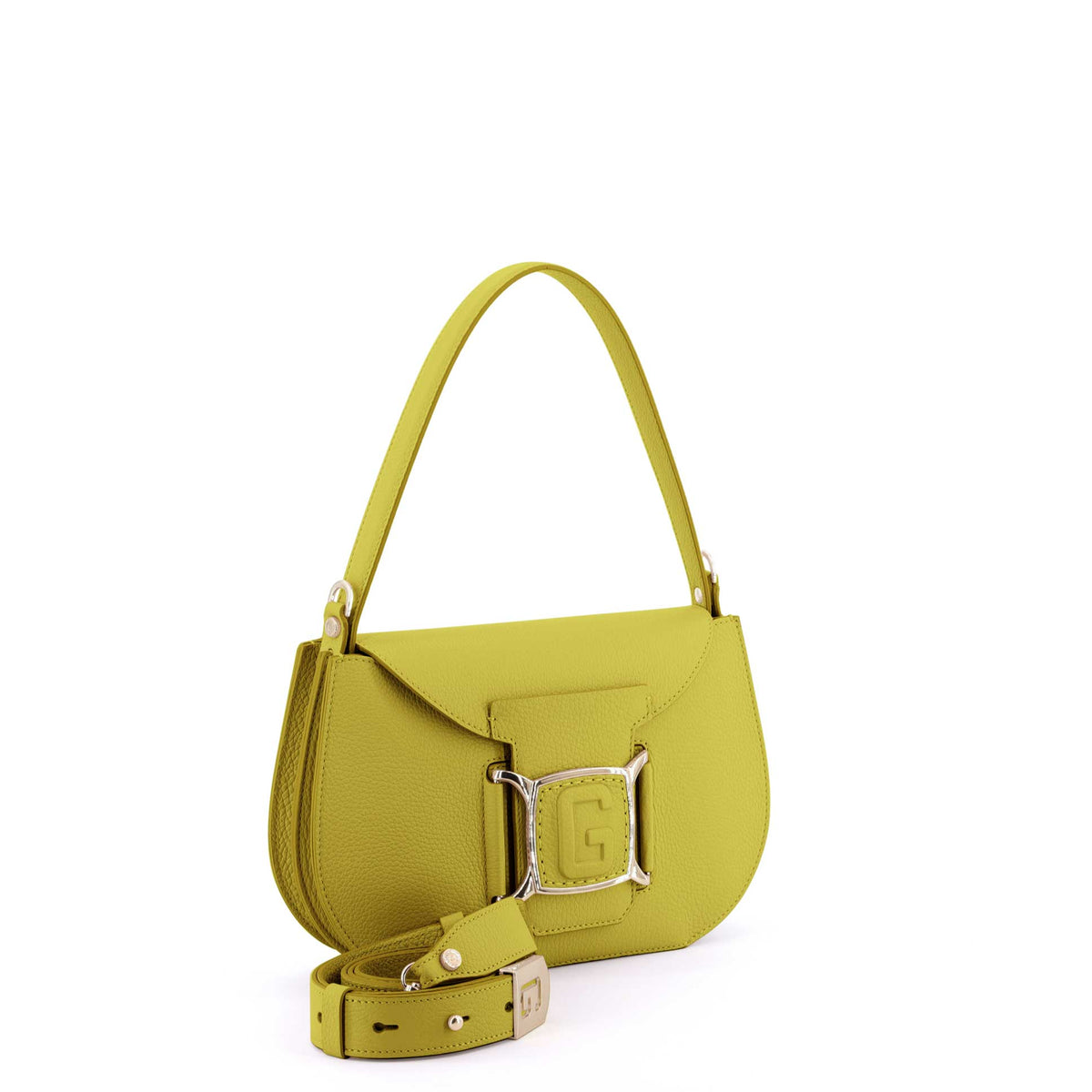 Yellow Gironacci M Shoulder Bag 2392, natural leather