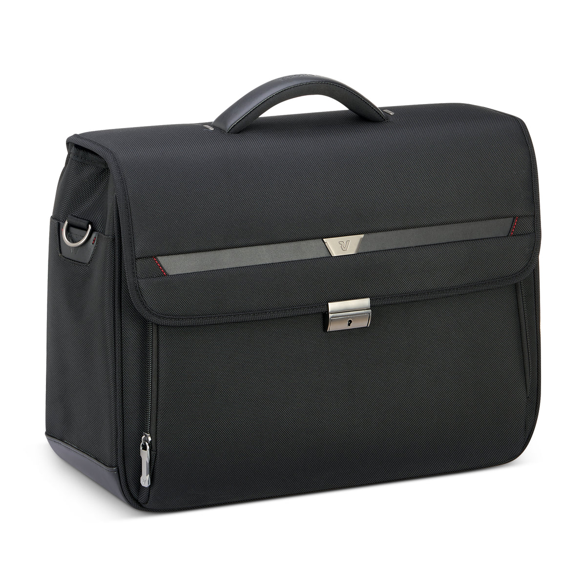 Black Roncato Biz 4.0 15.6" Laptop Briefcase, polyester
