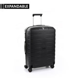 Navy Roncato Box 4.0 EXPANDABLE MEDIUM TROLLEY, hardside luggage
