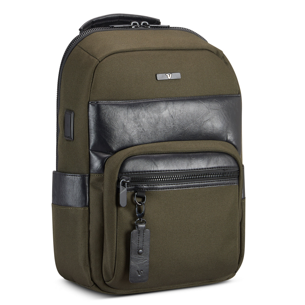 Green Roncato Nevada 14" Laptop Backpack, balistic nylon