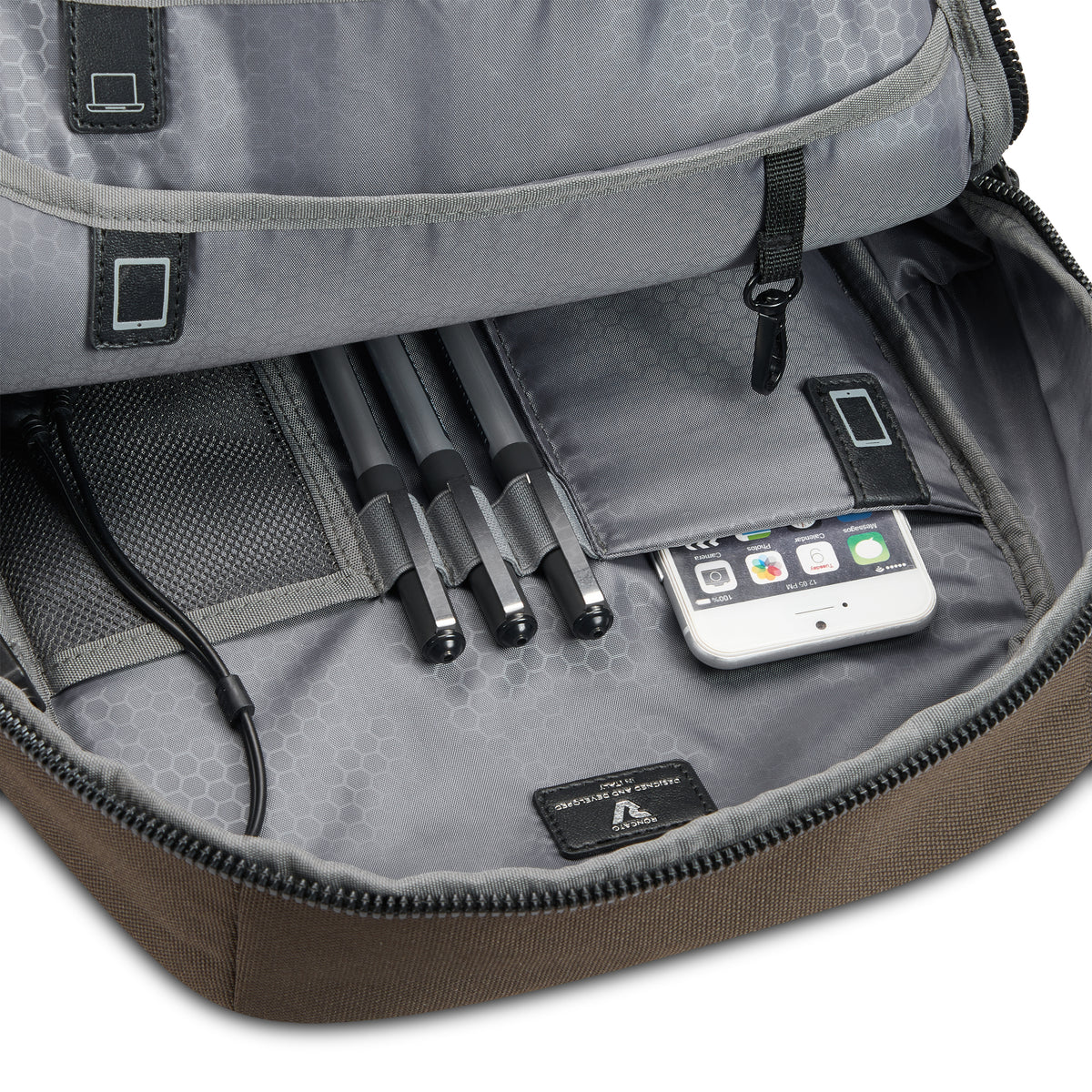 Green Roncato Nevada 14" Laptop Backpack, balistic nylon – view 7