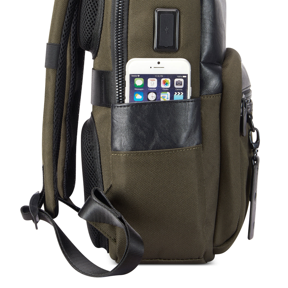 Green Roncato Nevada 14" Laptop Backpack, balistic nylon – view 9