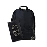 Black Roncato Travel Accessories Foldable Backpack, nylon/polyester