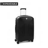 Black Roncato Ypsilon Medium Expandable Trolley, hardside luggage